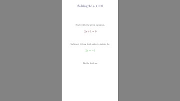 Solving simple Linear Equation #mathematics #animation #latex
