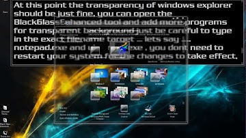 Make TRANSPARENT WINDOWS explorer, context menu and programs background (windows 7) - HD
