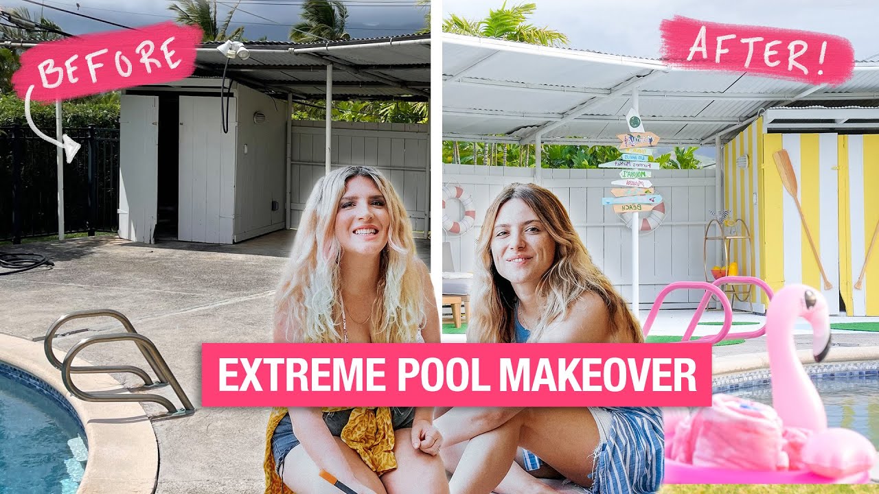 Extreme Pool Makeover *Sisters DIY challenge!*