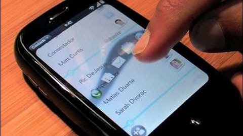 Palm Pre gestures demo in slow motion