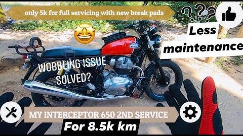 2nd Service Of Interceptor 650 | Less Maintenance | Wobbling issue resolved | parts cost |