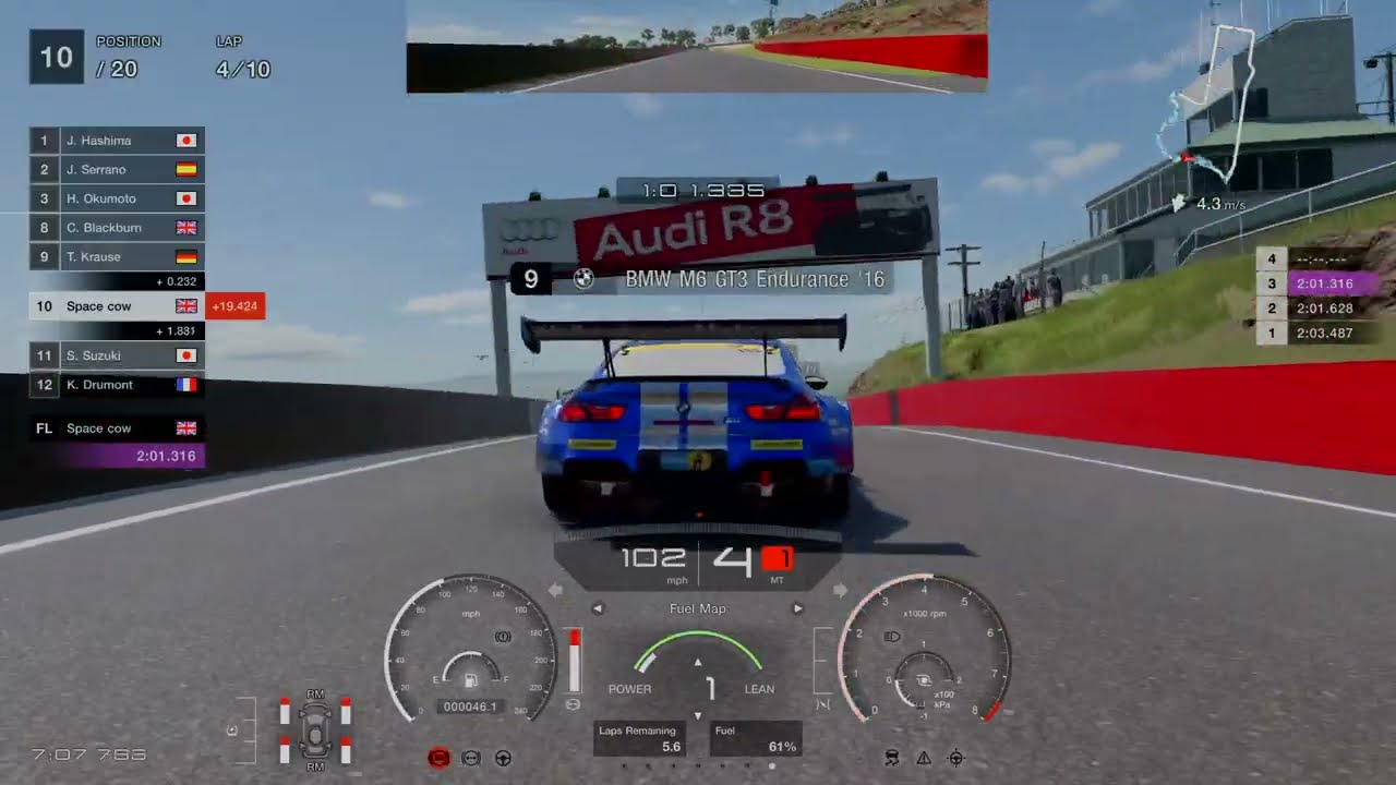 GT7 Mount Panorama (Bathurst) WTC 800 Race using the  Ferrari 296 GT3 