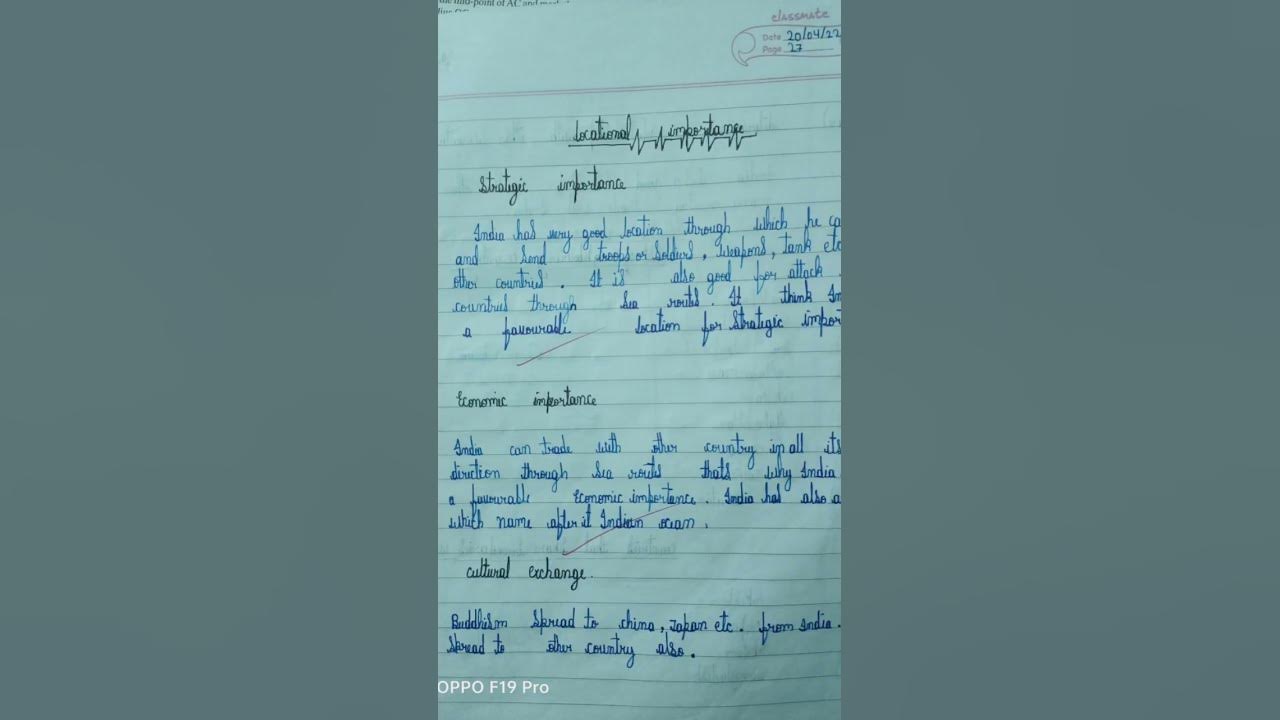 class-9-india-size-and-location-notes-handwritten-notes-handwriiting