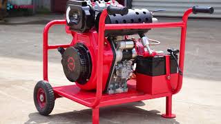 ZJBetter 6.3kw single cylinder portable diesel fire pump with two wheels ZJBetter 6.3kw single cylinder portable diesel fire pump with two wheels