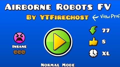Geometry Dash- Airborne Robots Full Version (by me) Update Gameplay