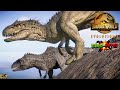 All 98 dinosaurs on the volcano  max eggs extended showcase  jurassic world  jurassic park