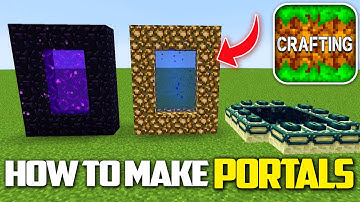 HOW to Make a Portal to NETHER, HEAVEN and END in CRAFTING AND BUILDING