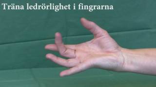 Övning vid handartros: 3.Träna ledrörlighet i fingrarna