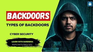 Backdoors and Their Types in Cyber Security | Backdoor Attacks Explained | University Exams