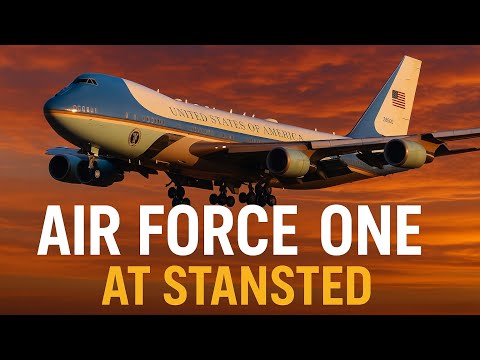 Air Force One Special POTUS 47 Stansted Airport Live 16th September 2025 