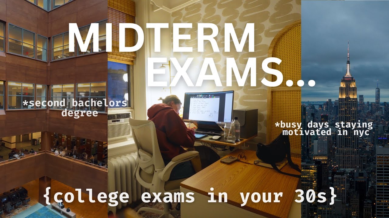 It's Midterm Exam week (i'm scared)...📚 NYC college days in your 30s
