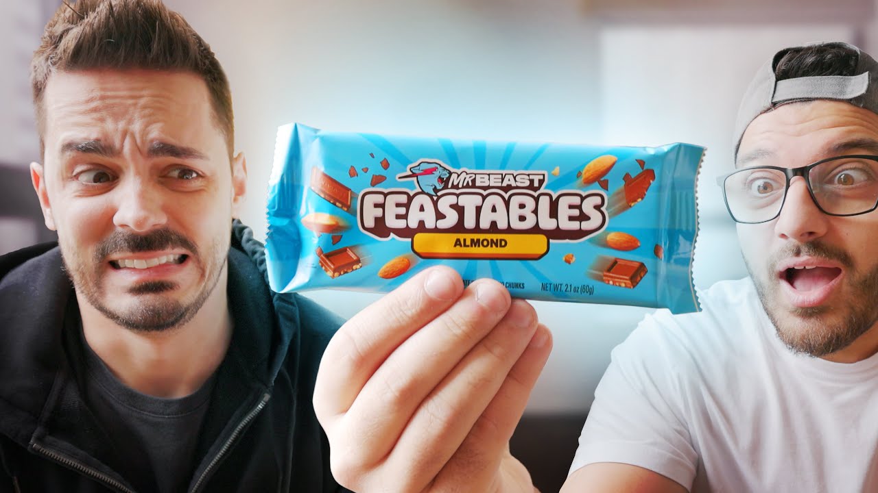 I tried MrBeast's (NEW) Feastable Bars - YouTube