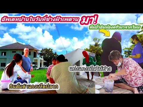 อัพเดทบ้านในวันที่ช่างฝ้าเพดานมา❗กินข้าวกลางทุ่งนาที่เพิงหมาแหงน😋 ใครจะมาบิ้วอินห้องครัวให้กับเรา