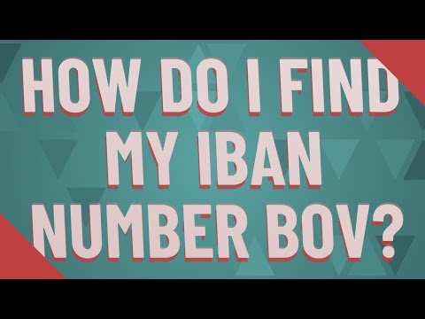 How do I find my IBAN number BOV?