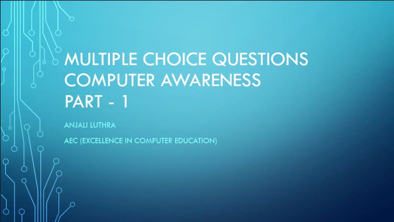 BCA Entrance Exam Sample Questions, Multiple Choice Questions Based on ...