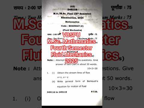 VBSPU M.Sc. Mathematics