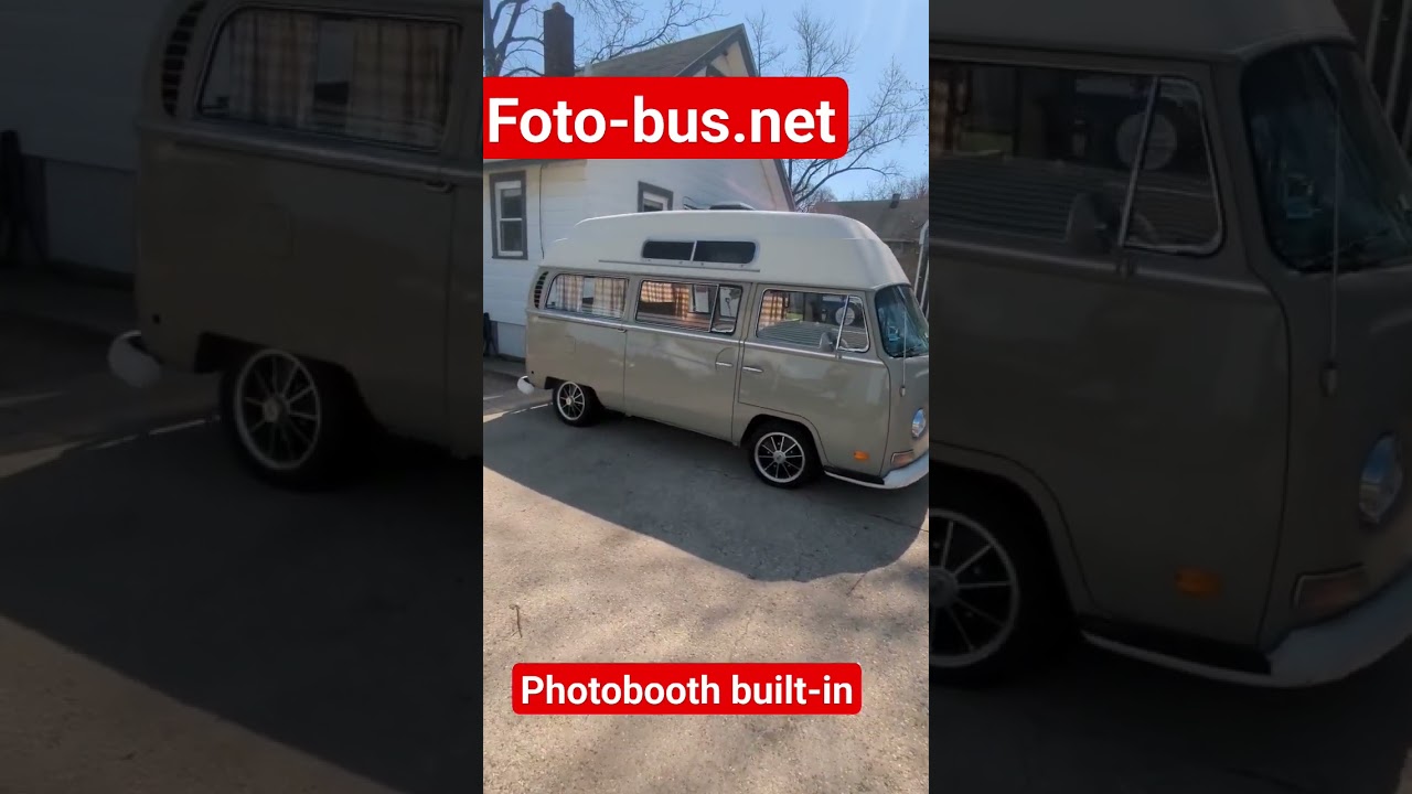 1970 vw bus with built in photobooth "das foto bus". party rental 