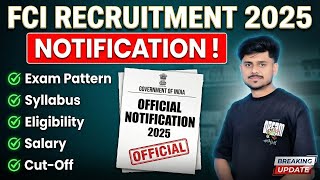Fci Recruitment 2026 Fci New Vacancy 2026 Fci New Vacancy Update 2026 Fci Notification 2026