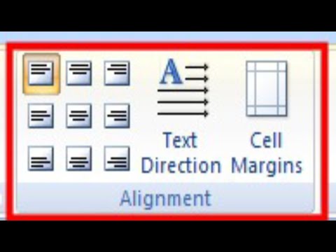 How to align text in table in Microsoft Word || How to set Text ...