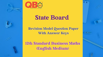 Tamil Nadu State Board 12th Business Maths Revision Model Question Paper English Medium