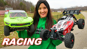 FAST 50 mph RC Buggy & SCT Race - Arrma Senton Vs Typhon 4X4 3S BLX Racing - TheRcSaylors