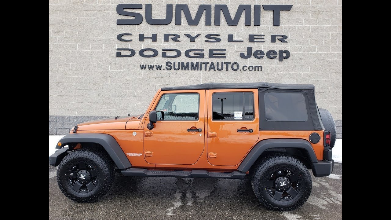 2010 USED JEEP WRANGLER 4 DOOR UNLIMITED MOUNTAIN EDITION MANGO TANGO WALK  AROUND REVIEW SOLD! 9502 - YouTube