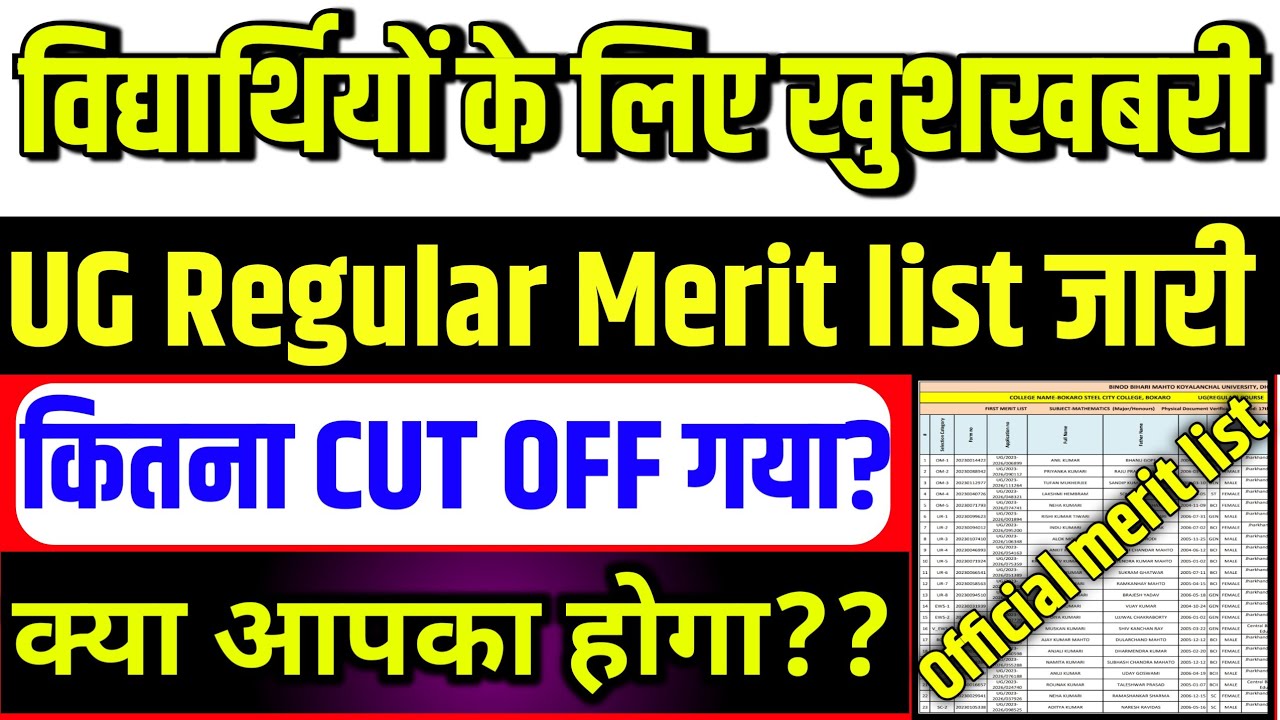 Jharkhand Universities Good News 😱 l First Merit list l Cut off list ...