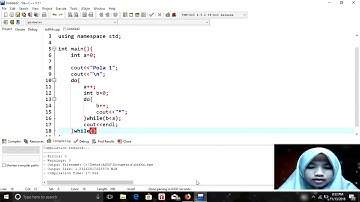 Membuat Tampilan Segitiga denga Menggunakan Do While Dev C++ #Coding