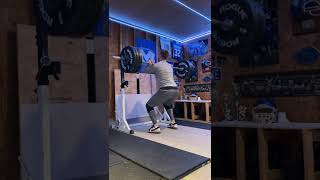 Low hang cleans 132kg dynamic front squats 130kg