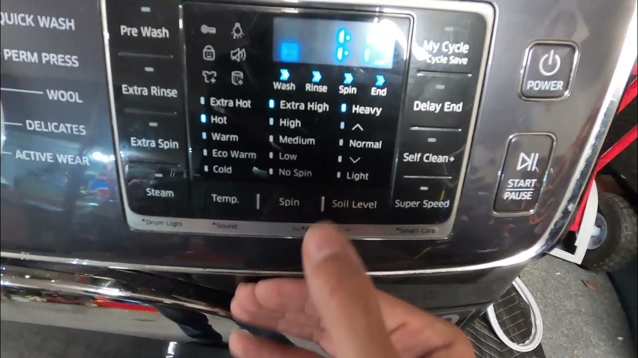 Samsung Front Load Washer Test Mode (RPM & Pressure Sensor) YouTube