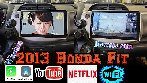 2013 Honda Fit Wireless Carplay Android Auto Reverse camera installation step by step