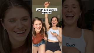 Which twin is most ticklish?? #twins #shorts #relatable #siblings #funny #challenge