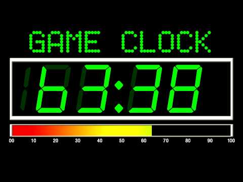 100 Seconds Countdown (Digital Game Clock Version , Remix BBC Countdown , 50FPS)