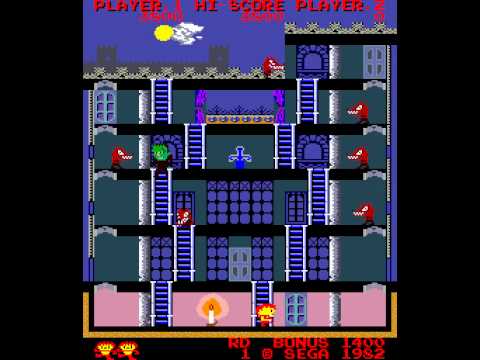 Arcade Game: Monster Bash (1982 Sega)