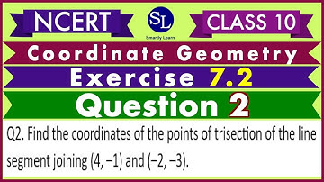 Class 10 NCERT Ex 7-2 Q2 Find the coordinates of the points of trisection of the line segment...