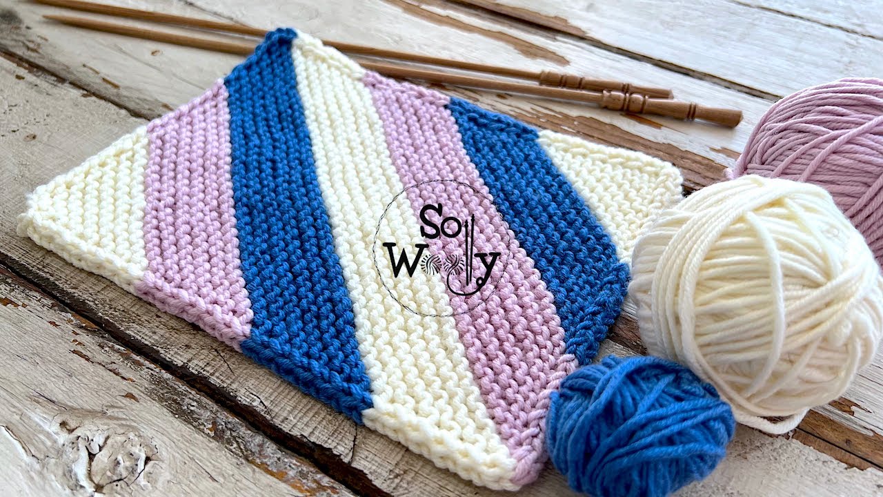 How to knit a Square or Rectangular Blanket using Garter stitch - So Woolly