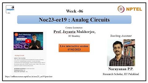 Week-6: Noc23-ee19 : Analog Circuits