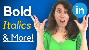 How to Do Bold, Italics & More on LinkedIn! 🌟 👍