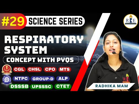 Respiratory System | Science Series | Part-29 | Brief Concepts with PYQs | SSC | RRB |  Radhika Mam