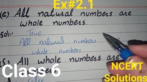 All Natural Numbers are Whole Numbers, All Natural Numbers are Whole Numbers True or False