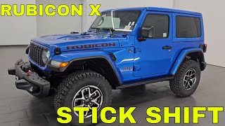 BRAND NEW 2024 JEEP WRANGLER 2 DOOR RUBICON STICK SHIFT HYDRO BLUE 4K WALKAROUND 24J308