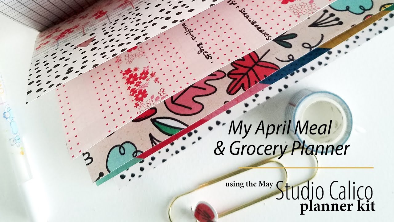 HEY GIRL | Meal & Grocery Planner using Studio Calico May Planner kit ...