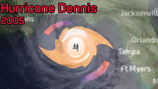 The track of Hurricane Dennis (2005)