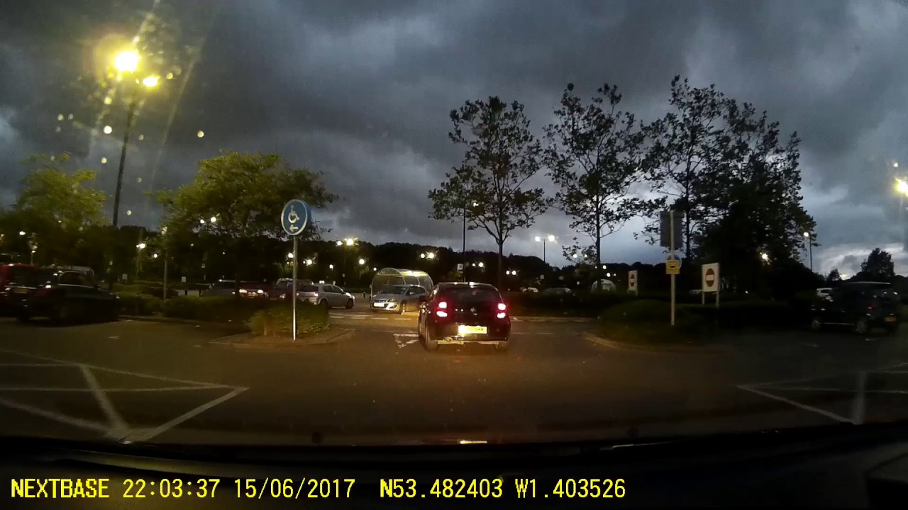 Going wrong way down one way in Asda car park - YouTube