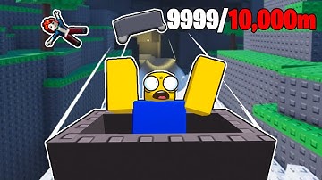reaching MAX SPEED in Roblox ride a cart down a slide...
