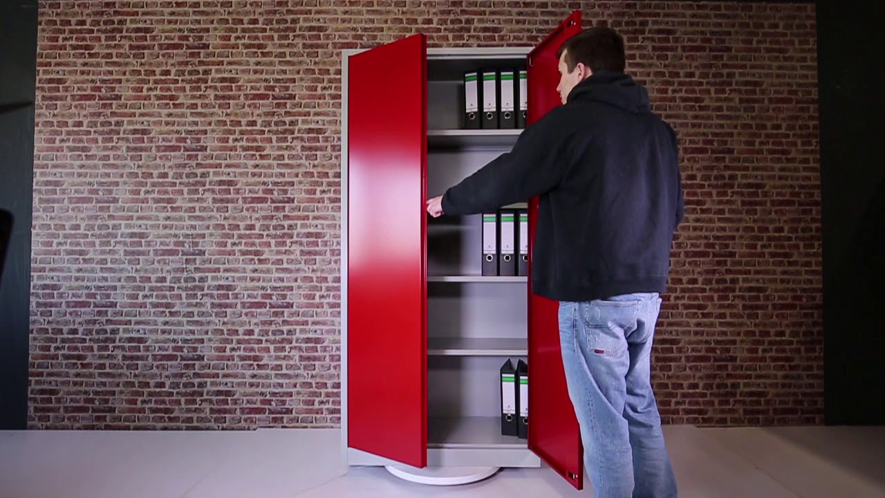 Lüllmann Aktenschrank 530344 / 530334 rot Metallschrank abschließbar Büroschrank Stahlschrank