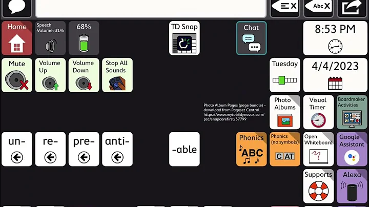 TD Snap: Creating a button to toggle between the Motor Plan pageset & the Core First pageset