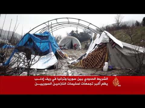 ازدياد أعداد النازحين من حلب بسبب القصف الروسي