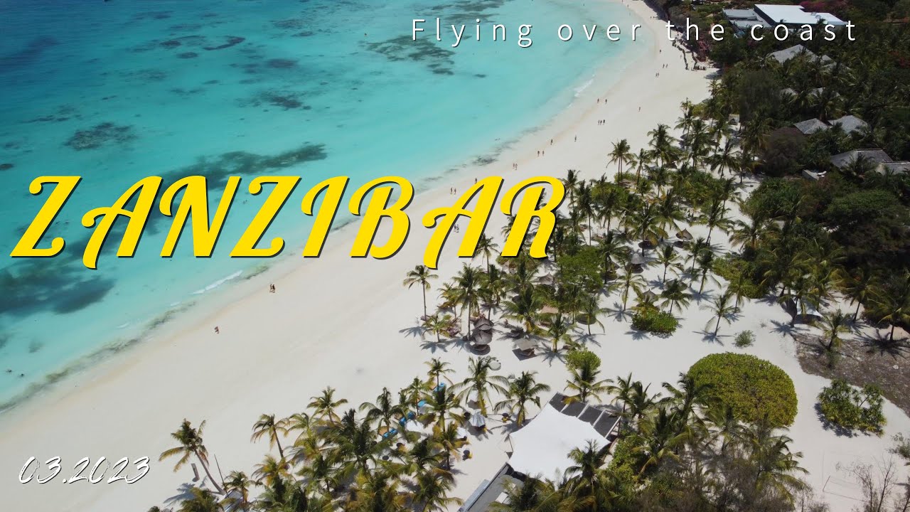 Zanzibar Flying over the coast