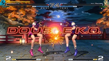 The King of Fighters XIV [PS4]: Athena Double K.O. matches with a PSN friend (3/15/20)